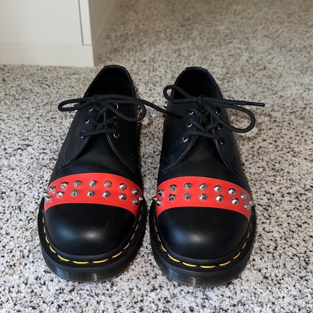 Rare Dr. Martens Spiked Punk/Rockabilly Shoes Size 9